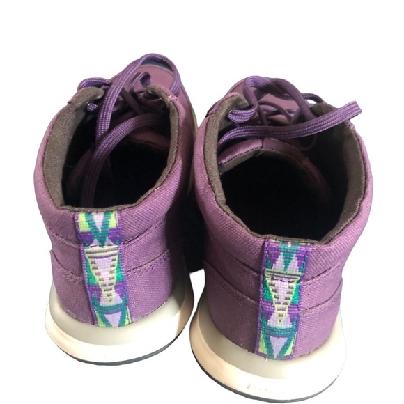 Teva Wander Chukka Casual Canvas Ankle Boot Shoe Sz. 6.5 Purple Lace Up Comfy - Picture 5 of 7